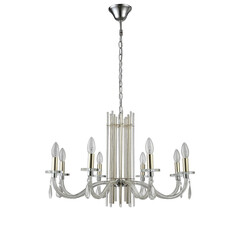 Люстра Crystal Lux AURELIO SP8 GOLD+CHROME/TRANSPARENT, фото 